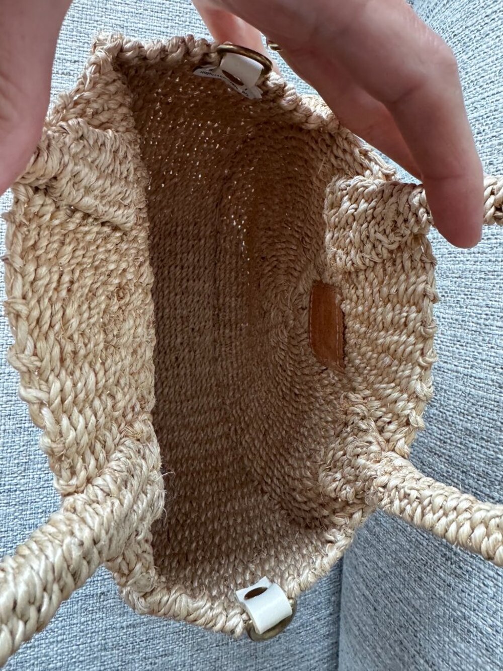 clare vivier raffia straw beach summer night bag - Picture 2 of 6